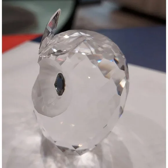 Swarovski Crystal Owls Retired Woodland Large 2" Small 1.5" Jewel Eyes Set Of 2 - Picture 6 of 15